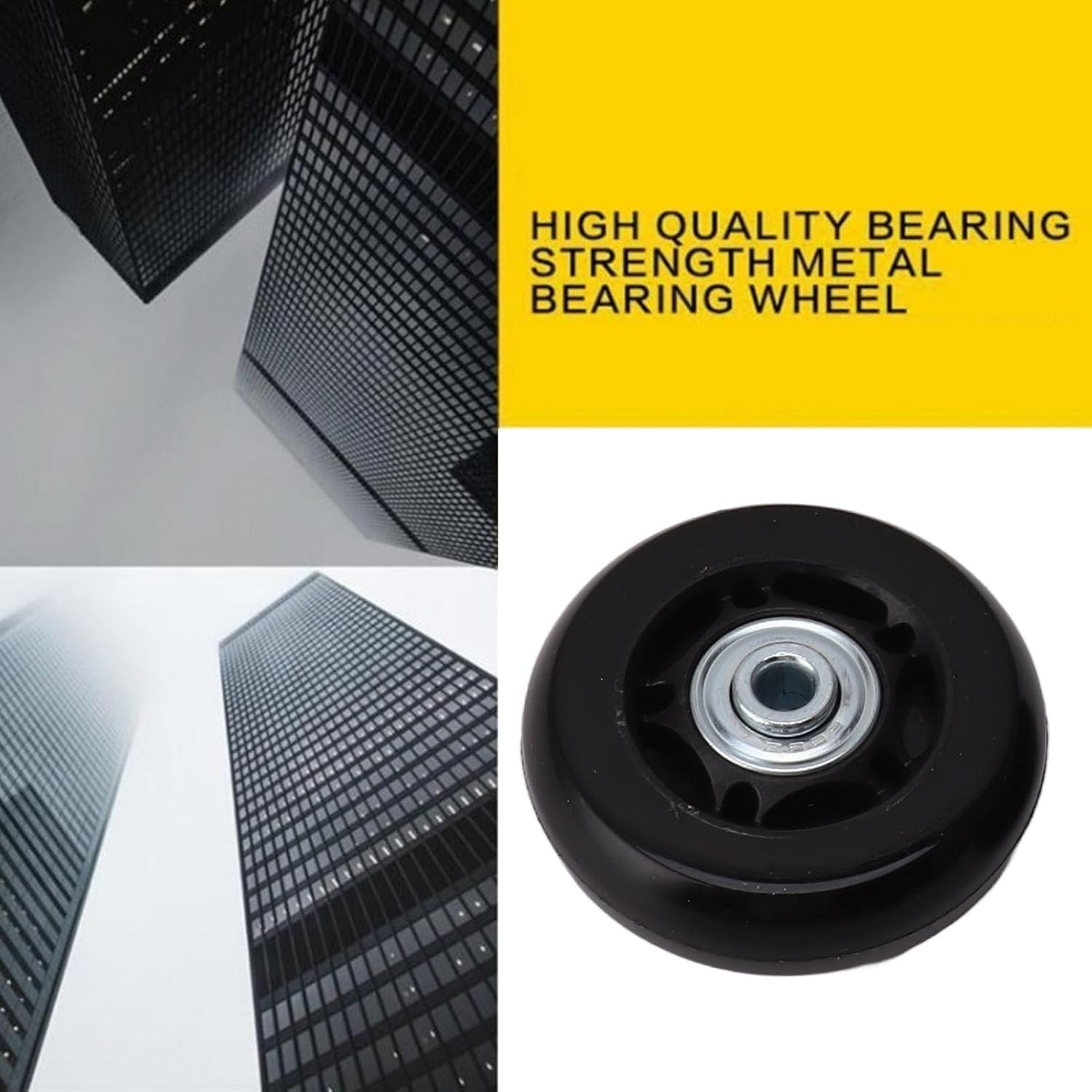 2Pcs Luggage Suitcase Replacement Wheels Luggage Suitcase Replacement Kit Mute Wear Resistant Rubber Swivel Caster Wheels Bearings Repair Kits with Installation Tool (80X24Mm / image number 6