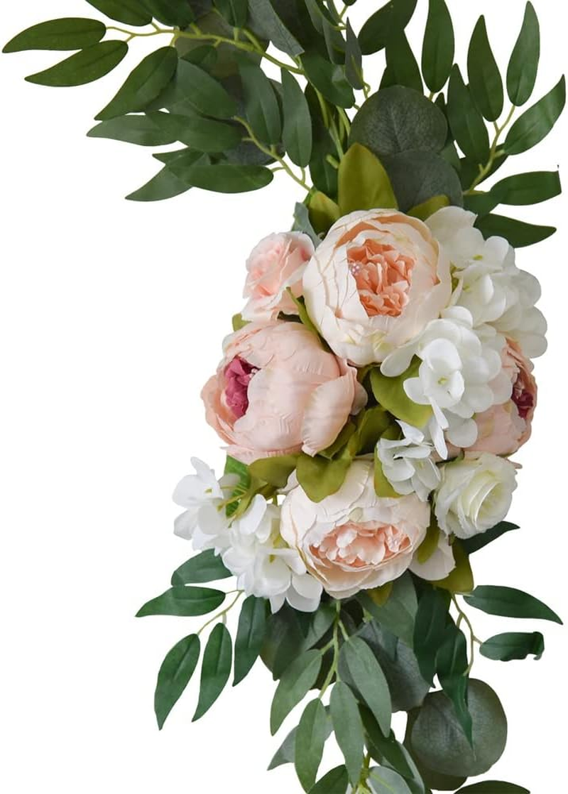 Dighchyu 2Pcs Artificial Flower Welcome Card Decoration for Wedding Arch and Background image number 3