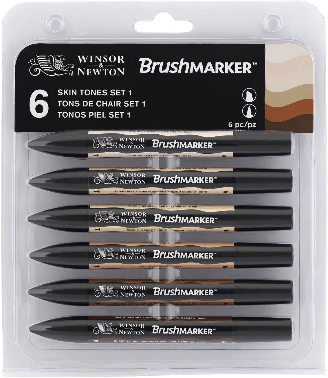 Winsor & Newton Rich Tones Brushmarker 6-Pieces Set