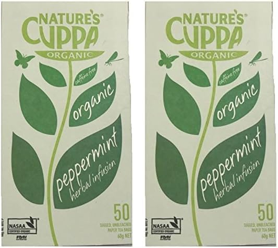 Natures Cuppa Organic Peppermint 50 Paper Teabags