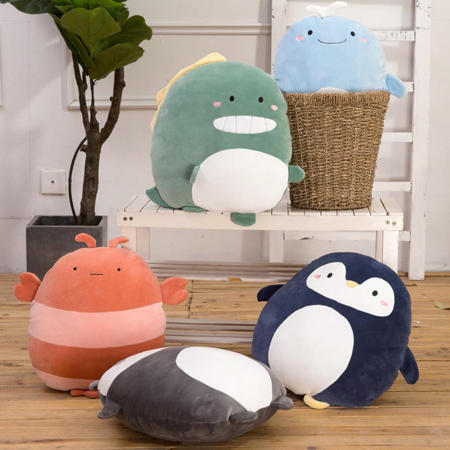 Penguin Plush Pillow, 8 Inch Kawaii Penguin Stuffed Animal Toy Cute Penguin Plushie Animal Pillows Gifts for Boys and Girls image number 4