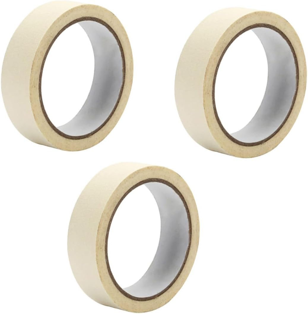 NUOBESTY 3Rolls Textured Paper Masking Tape Painters Separation Tape Acid Hand Tears Paper Sticky image number 1