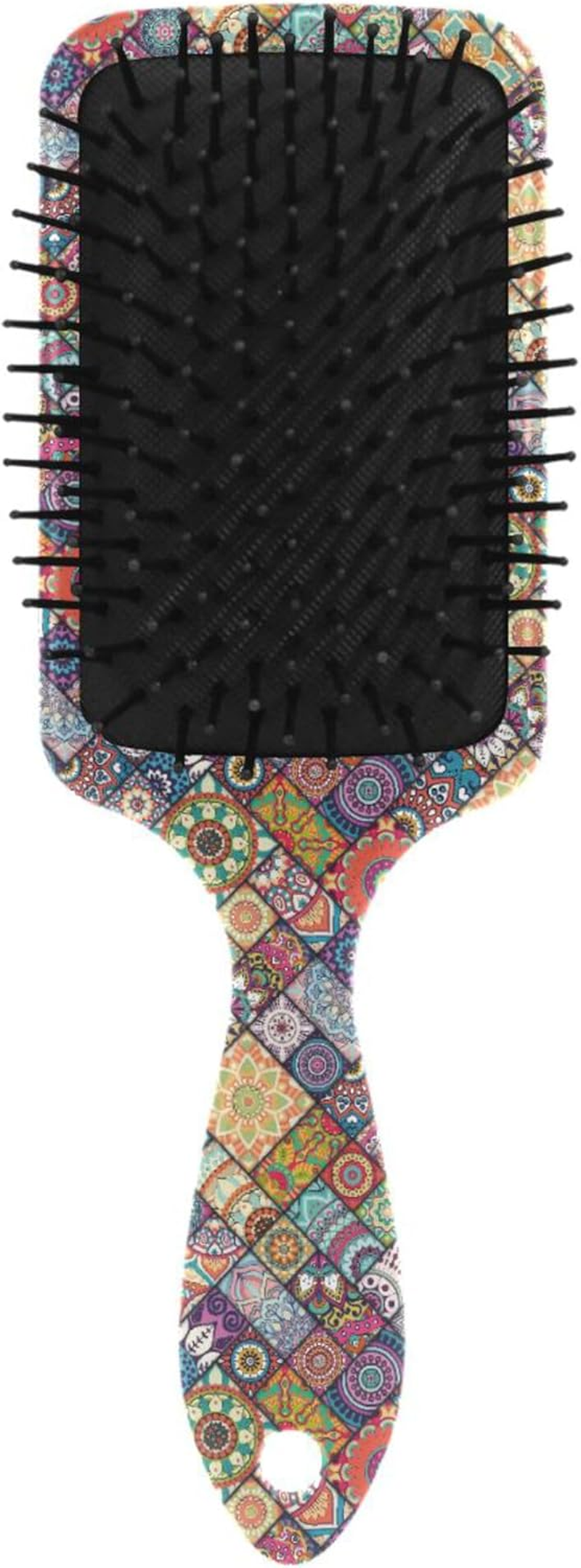 Curl Defining Brushes Vintage Decorative Paddle Brushes Detangling Brushes for Curly Hair Detangling and Adding Shine image number 2