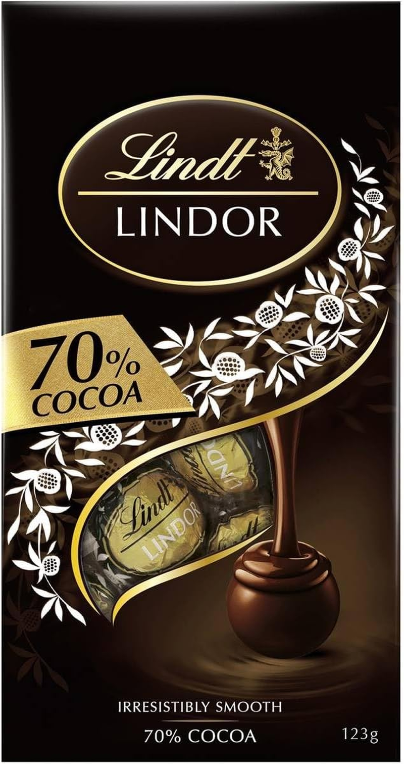 Lindt Lindor 70 Percent Cocoa Chocolate Sharing Bag 123 G image number 3