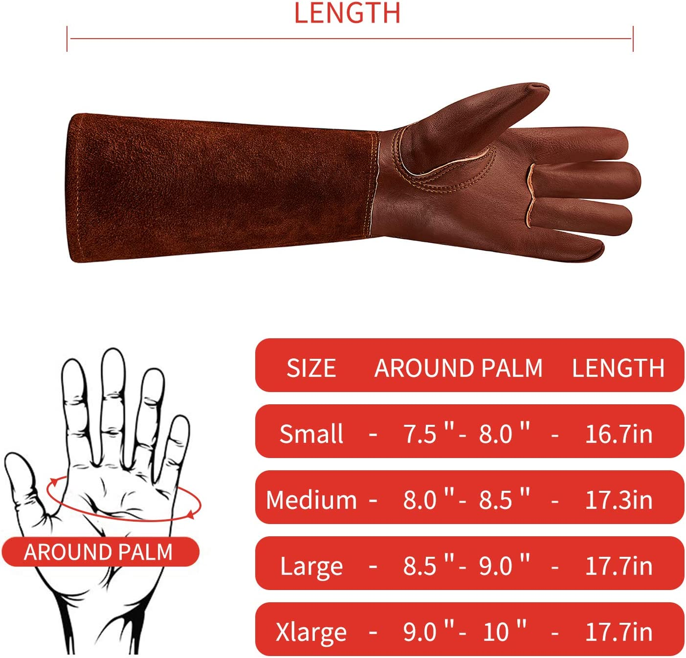 Rose Pruning Thorn Proof Garden Gloves for Men and Women with Long Gauntlet image number 2