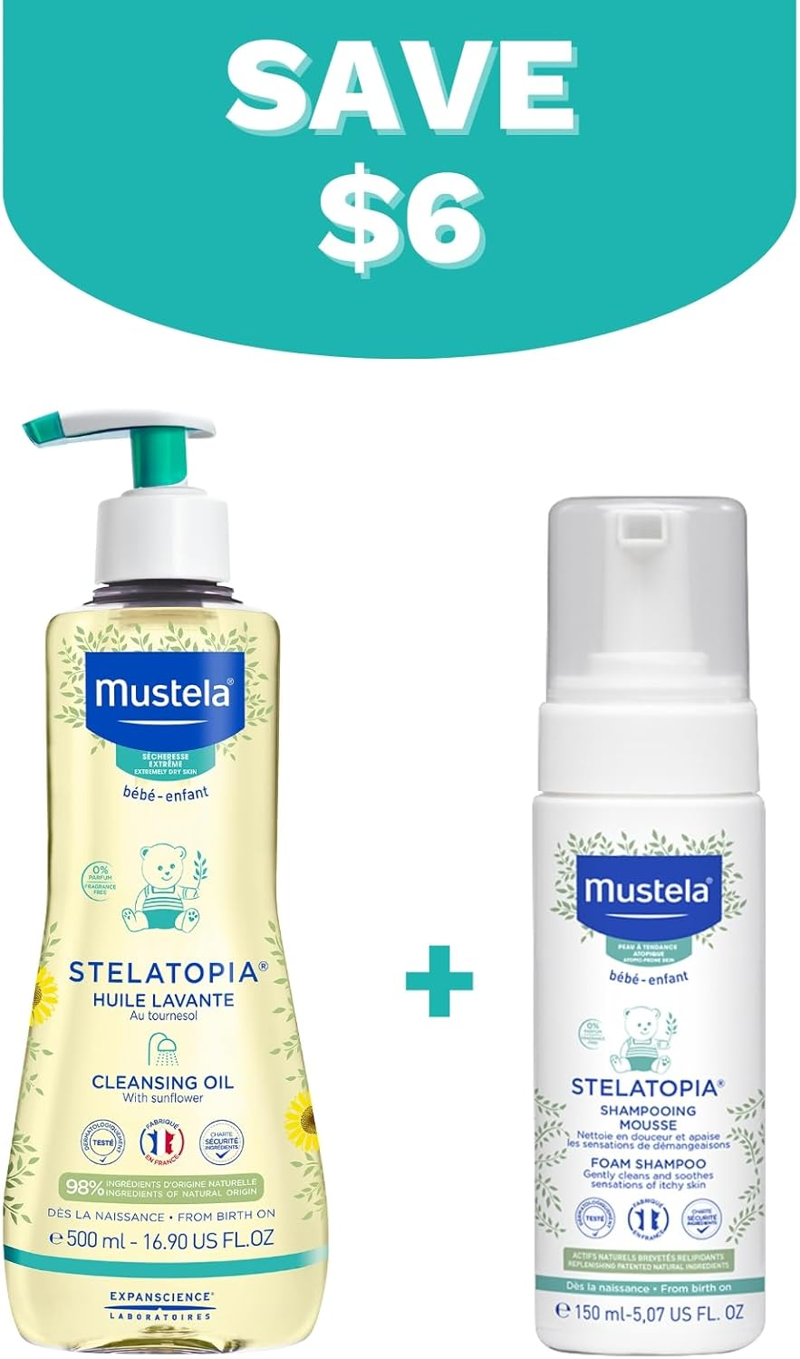 Mustela Eczema-Prone Skin Bath Time Bundle image number 1