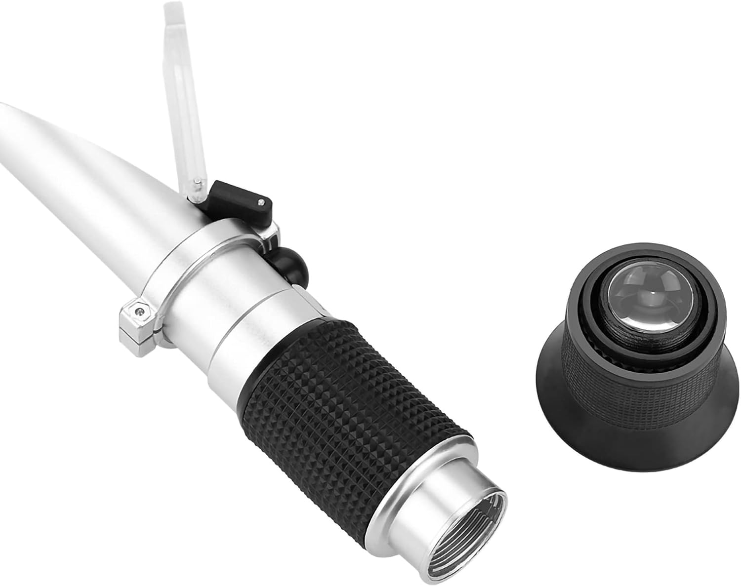 Portable Honey Refractometer Mini Honey Brix Tester Measures Sugar Water Baume Content 58-90% 10-33% 38-43Obe with Temperature Compensation for Syrup Molasses Vegetable