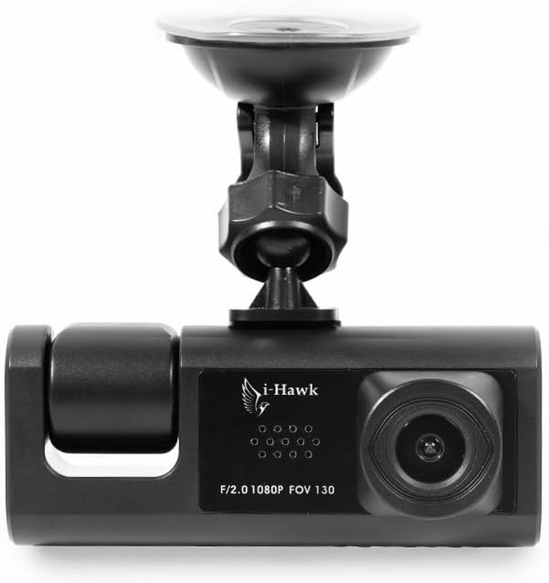 I-Hawk Defender Full HD 1080P Dual Dash Camera with Wide Angle Lens, Black image number 2