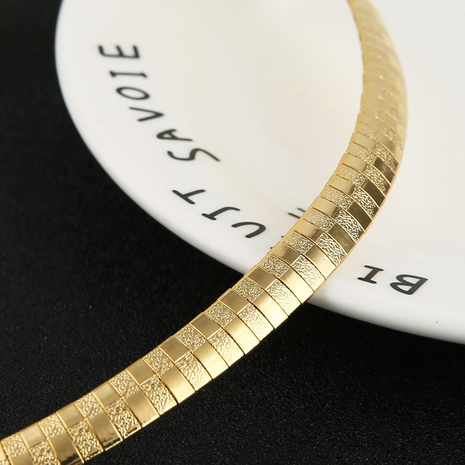 HZMAN Stainless Steel Omega Chain 8Mm Solid 18 Inch Necklace and 8.5 Inch Bracelet Jewelry Set for Men Women image number 4