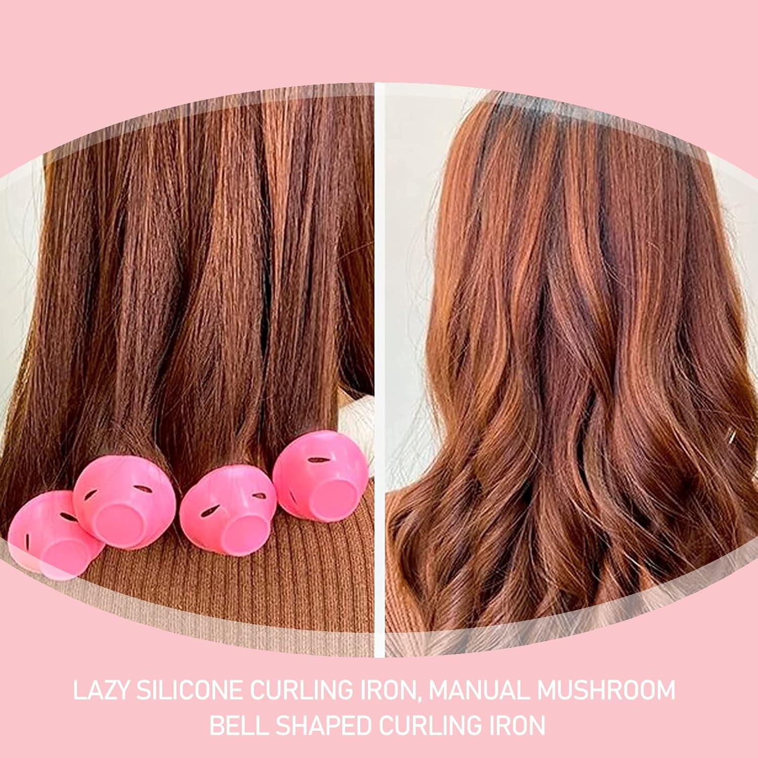 CZAYEFNH 40 Pieces Silicone Hair Rollers Self Grip Curlers, Curlers without Heat Hair Curler for Long Short Hair, Curler Set for Hair (Blue + Pink) image number 4