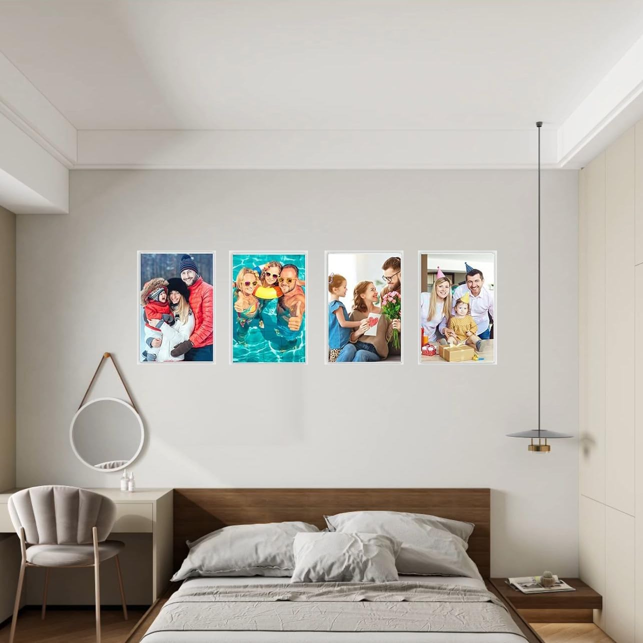 6X4 Inch Clear Acrylic Picture Frames, Set of 6 Acrylic Picture Frames, Wall Mount for Home, School and Office (Clear, 6X4&Prime;) image number 5