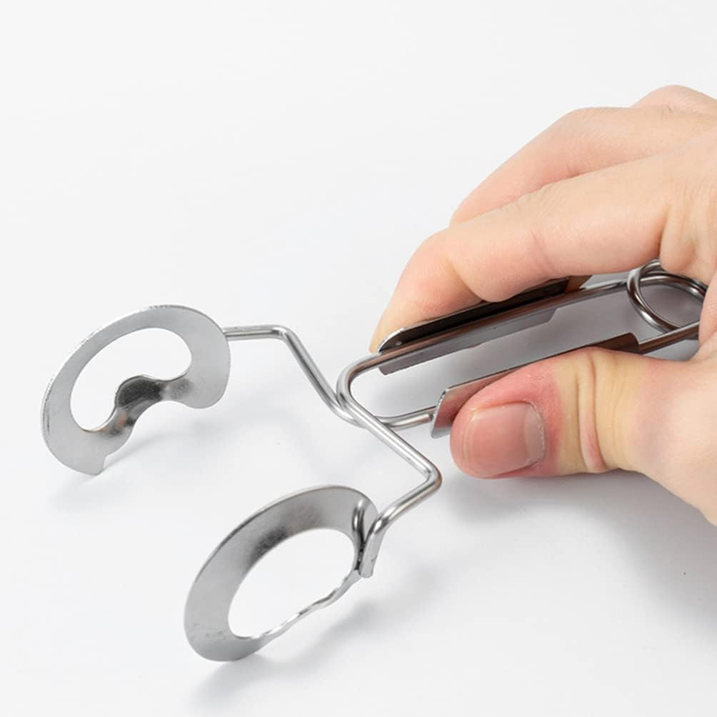 HANABASS Multitools 4 Pack Stainless Steel Snail Tongs, Buffet Tongs, Escargot Snail Clip for Kitchen Cooking Restaurant (6.3 X 2 Inch, Silver) Grill Utensils Set image number 2