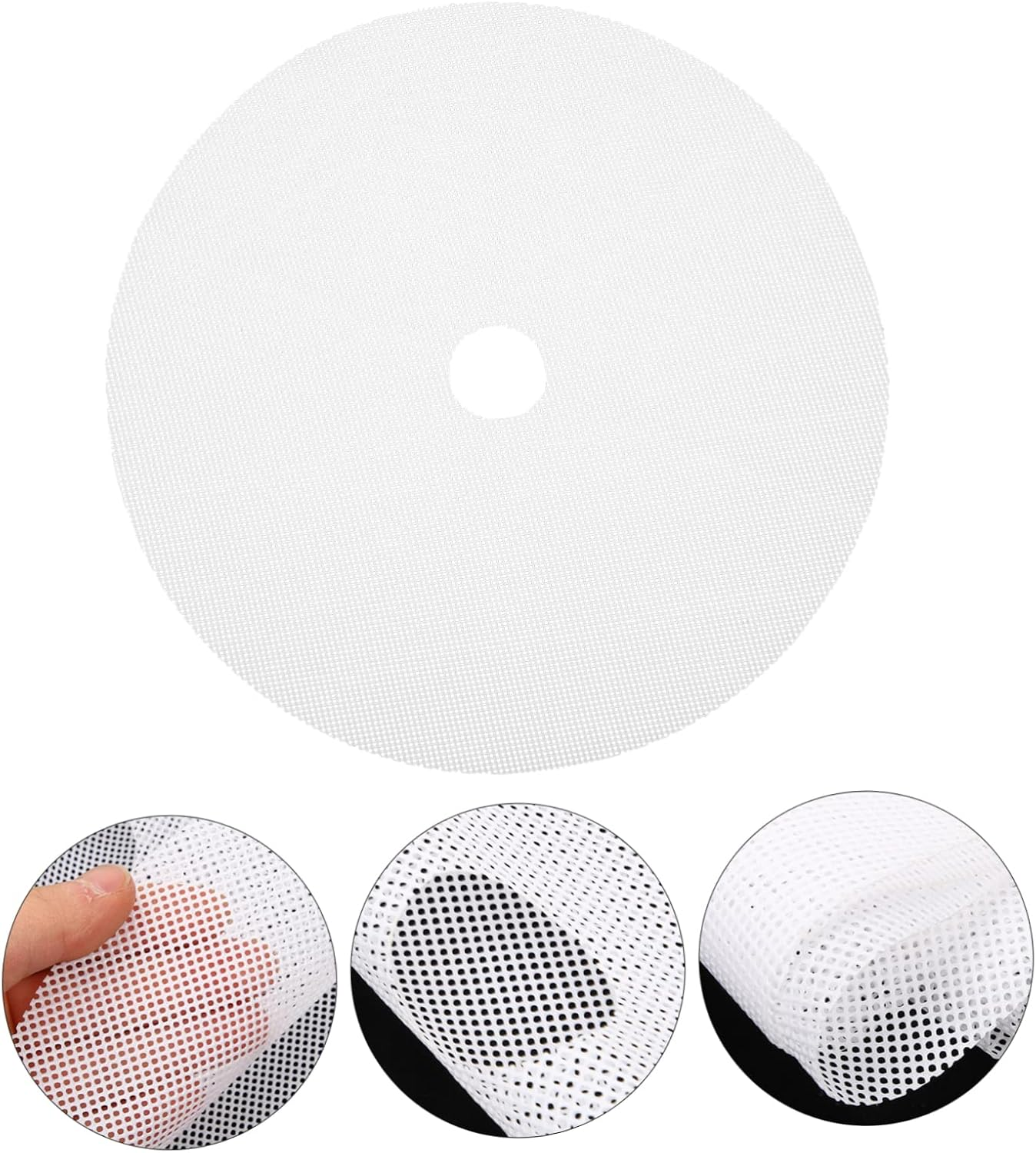 SHOWERORO 3Pcs Silicone Dehydrator Sheets for Fruit Meat Vegetables Non-Stick Reusable Mats round Drying Trays for Making and Food Preservation image number 1