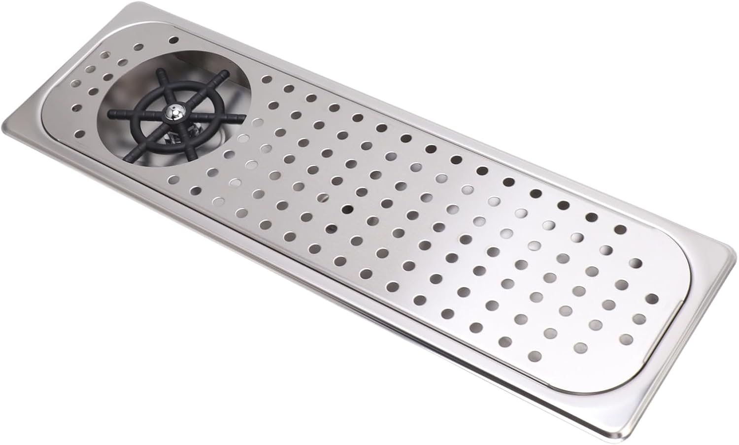 Gugxiom Stainless Steel Kettle Rinser, Stylish and High Pressure Bar Glass Raccoon Rinser with Drain Drip Tray Hose Glass Rinser for Bars Coffee Shops Etc. image number 6