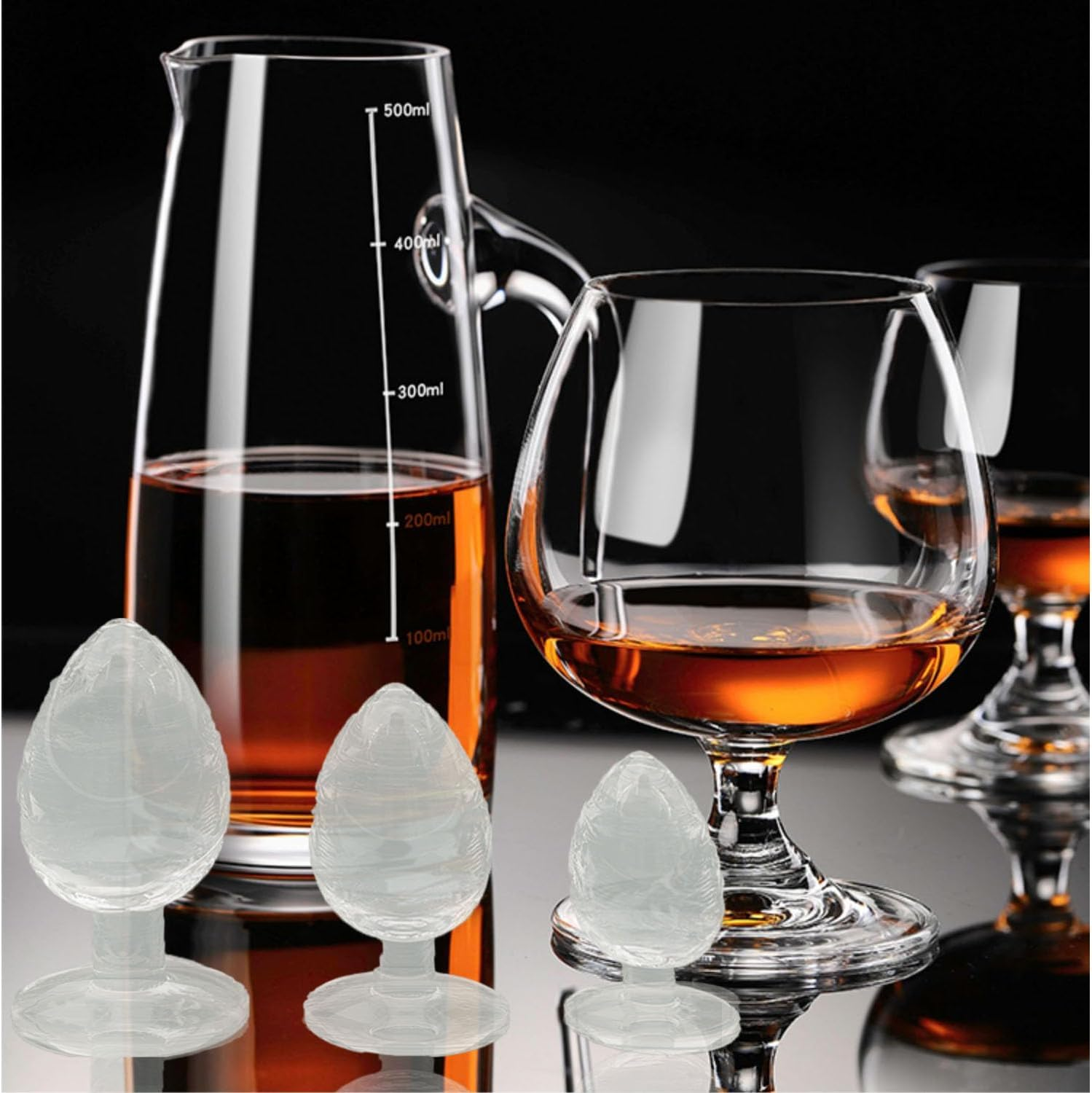 Shaped Large Silicone for Whiskey Cocktails,Brandy and Juice Beverages Tray, Freezer Cocktail Coffee Drinks Beverage Crafting, Plug Bar, Cocktails, Whiskey, Cool Drinks, Tea, Coffee (Blue)