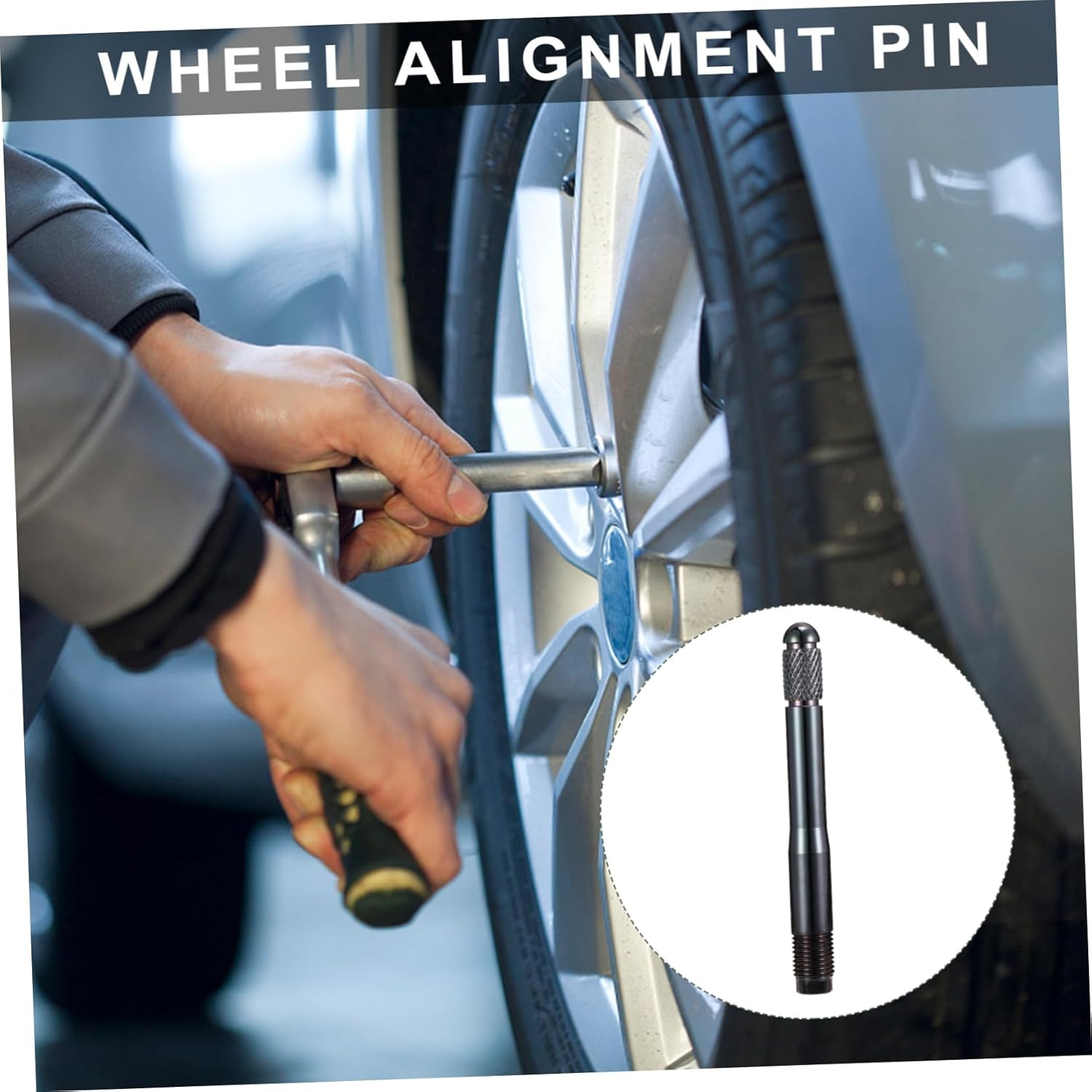 GARVALON Automotive Guide Pin Bolt Wheel Alignment Tool Stainless Steel Rim Pin image number 3