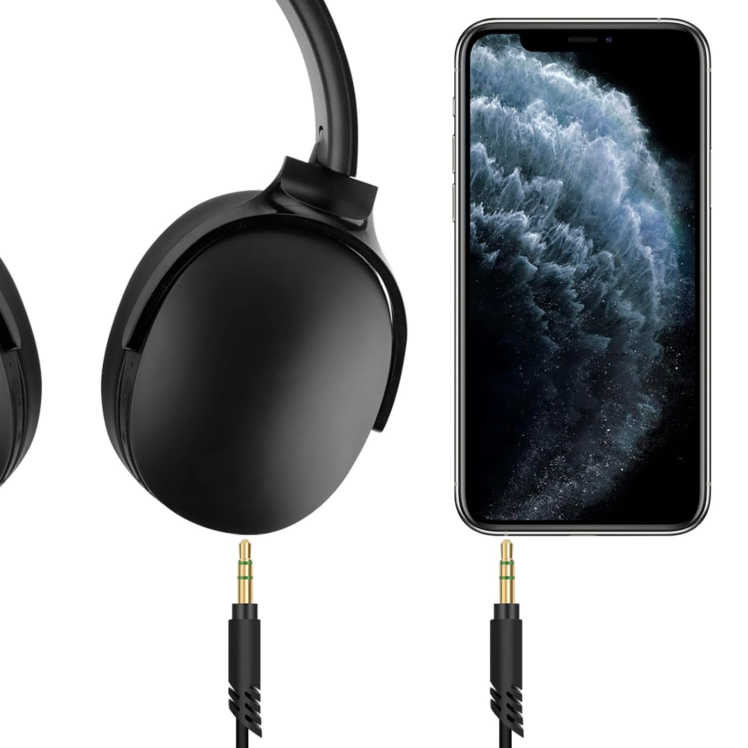 Linkidea Audio Cable for Yamaha YH-L500A, Anker Soundcore H30I, Life Q30/Q20I/Q20, Q45, Space One, Ath-M50Xbt2/ M20Xbt/ SR5 Headphones, 3.5Mm Replacement Aux Cord (5 Ft/1.5 M) image number 3