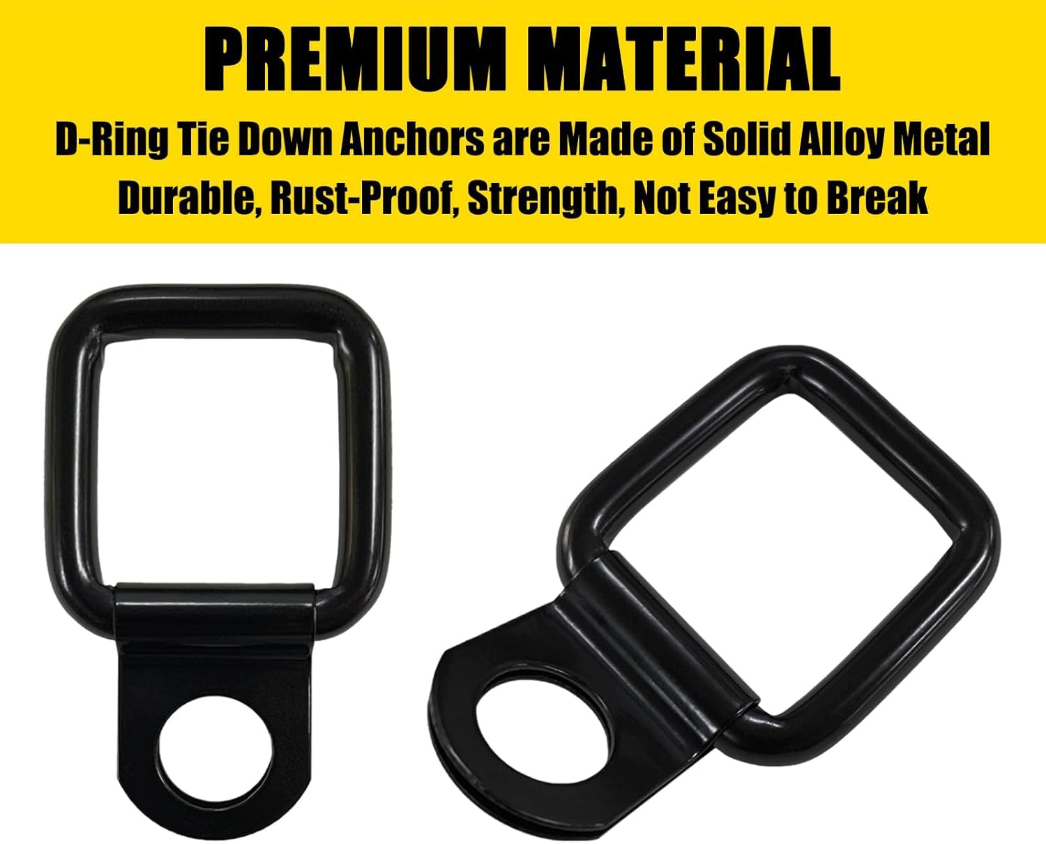 HKYLRAT 16PCS D Ring Tie down Anchor, Tie down D Ring Anchor, Secure Tie down Hooks & Lashing Loops for Truck, Trailer, Cargo, Boat - Industrial Grade Fixing Points image number 1