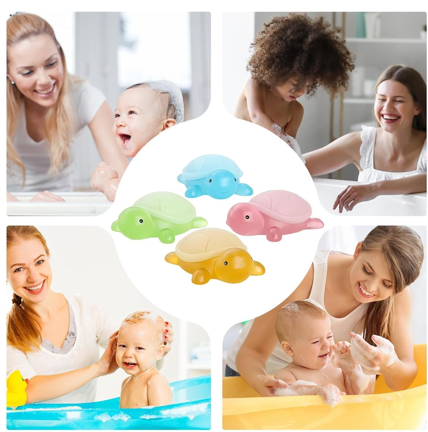 Handmade Kids Soap, Turtle Shape 4X Creative Cute Soap, Natural Mild Cleansing and Moisturizing Body Wash for Boys and Girls, Home Bathroom Use, 2.36X1.57X0.79 Inches image number 2