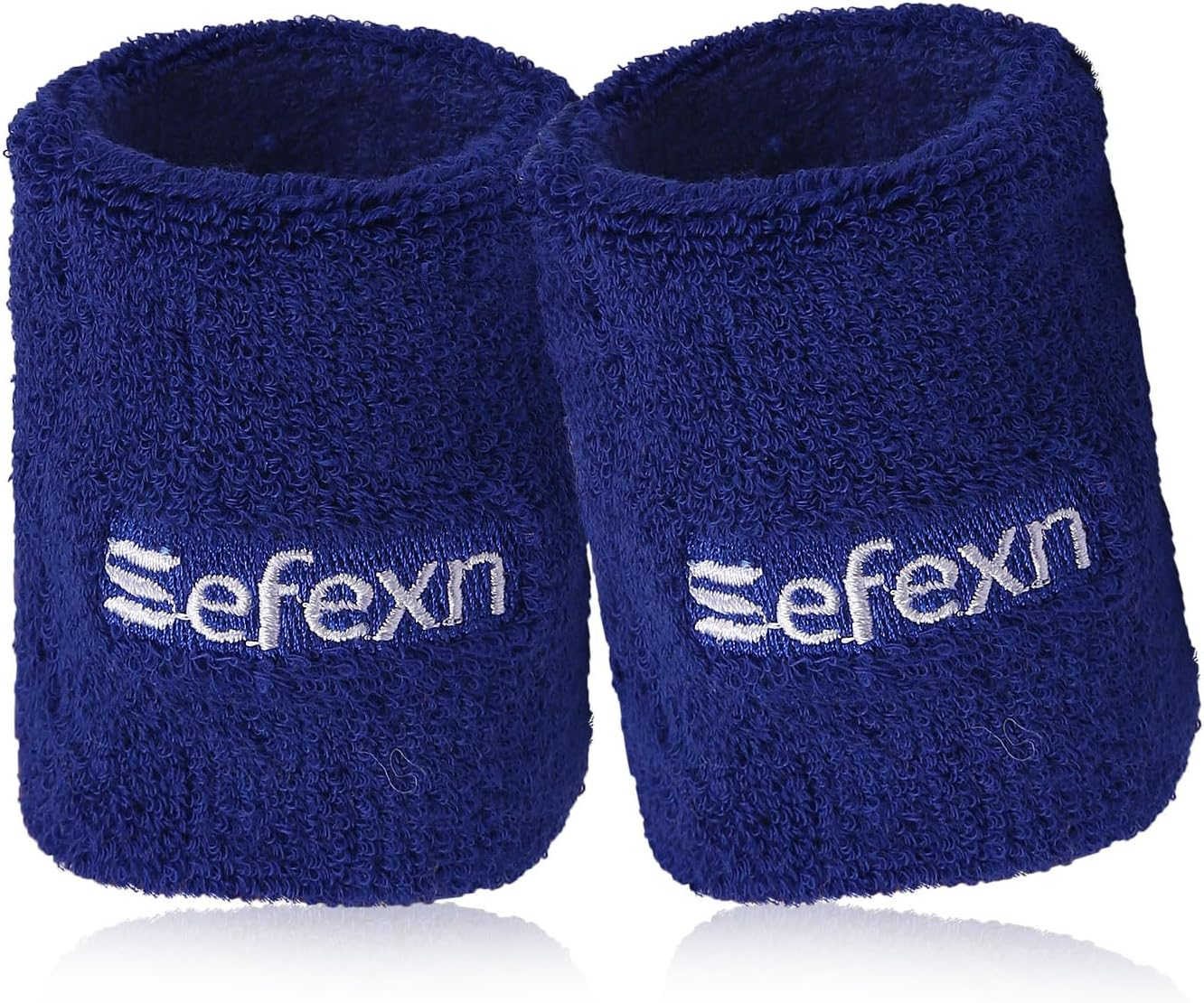 2 PCS Sports Sweatbands for Men & Women - Moisture Wicking Cotton Terry Wristbands for Gym, Running, Tennis, Basketball, Workout