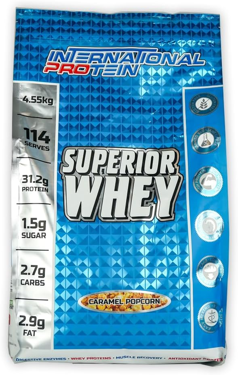 International Protein Superior Whey Strawberry Protein Powder 4.55 Kg image number 3