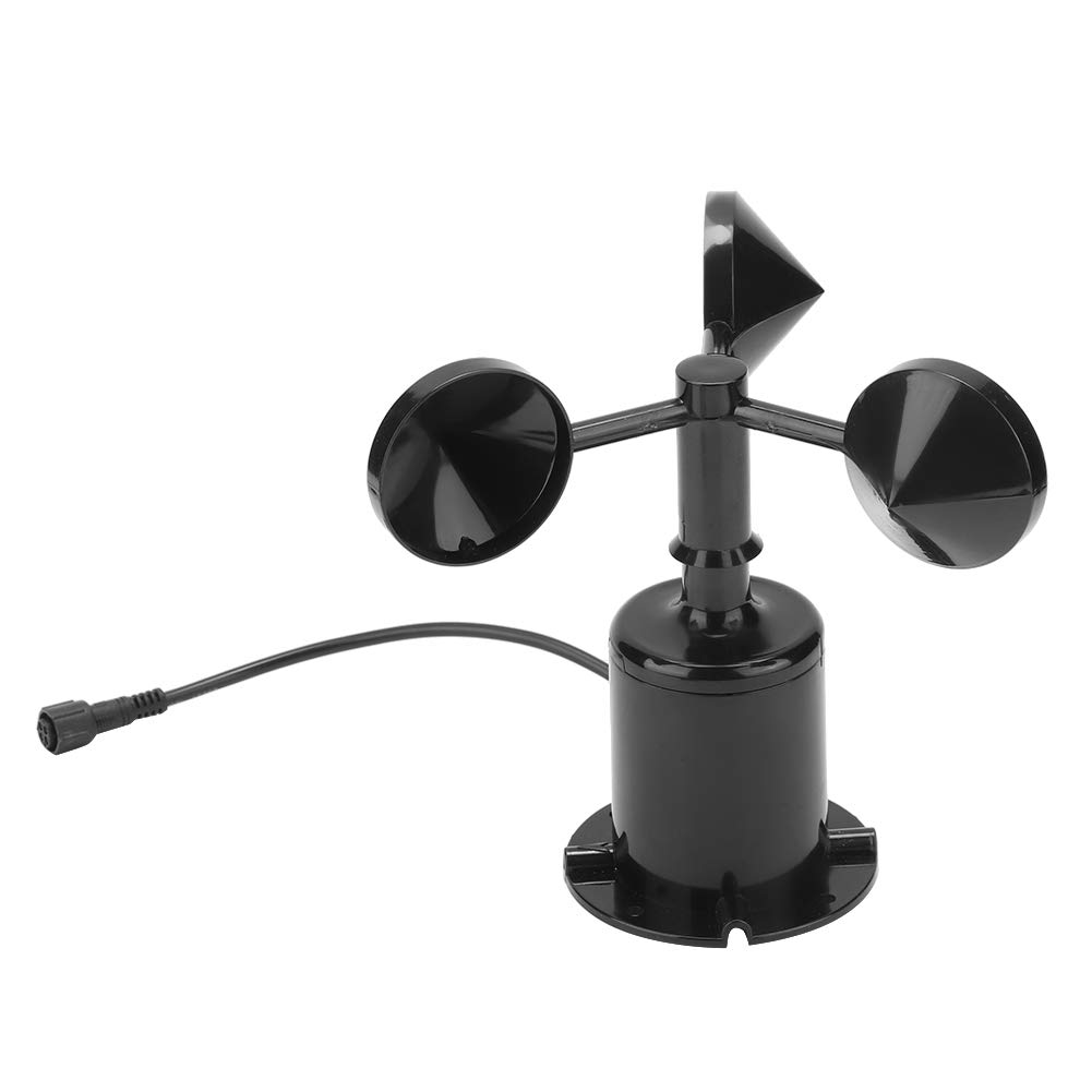 Wind Speeds Sensor Anemometer,0-70M/S Environment Output Pulse Type Three Cups Aluminum Alloyed Wind Speeds Transmitter for Greenhouses Weather Stations image number 5