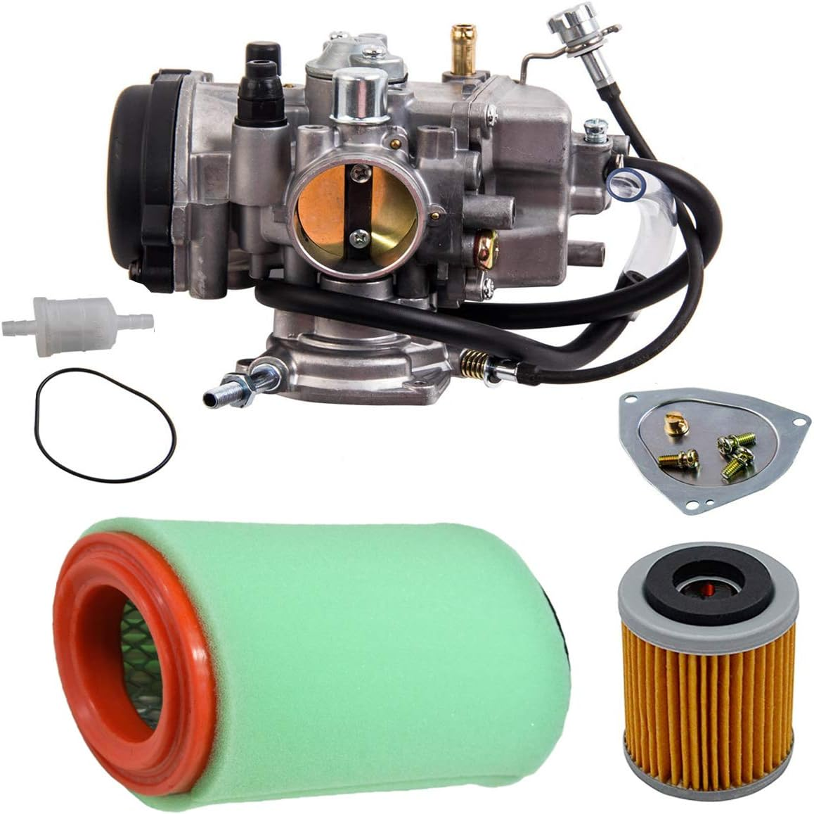 YFM400 Carburetor for YAMAHA BIG BEAR 400 250 YFM400 YFM-400 YFM400S 2WD 4WD 2000-2004 with Air Fiter Oir Fiter image number 5