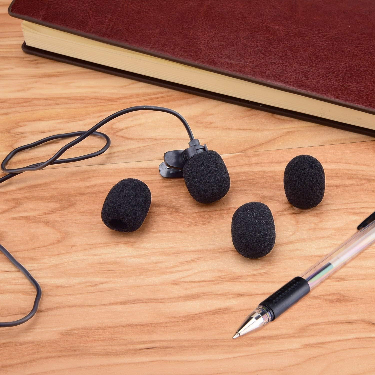 10 Piece Black L 35Mm X D10Mm Mini Microphone Headset Windscreen Foam Mic Cover image number 1