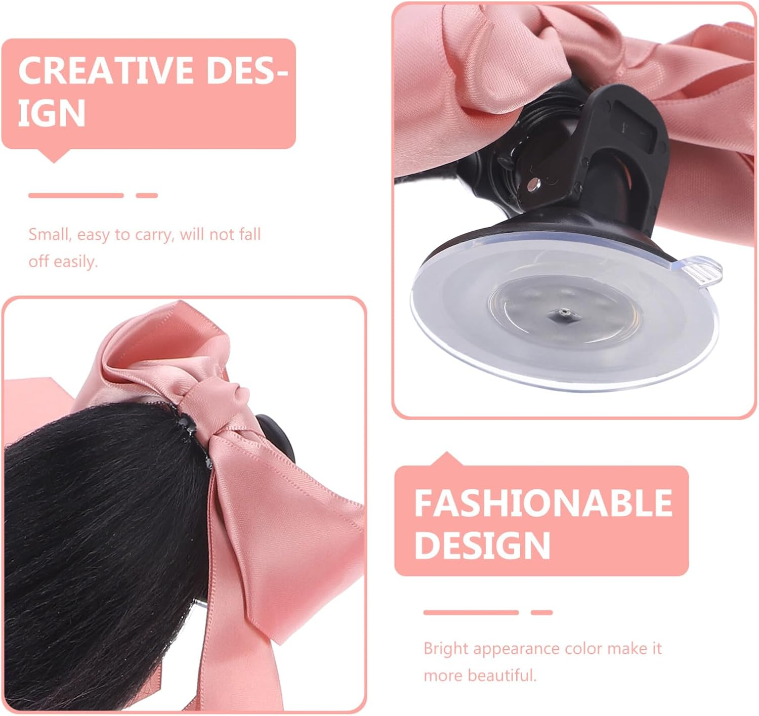 Yardwe Helmet Wig Decor Braid Ponytail Motorcycle Helmet Accessory Stylish Hair Wig for Women image number 2