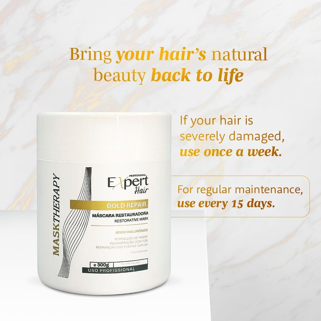 Expert Hair Kit: Deep Cleaning Shampoo + Sensation Texturizing Cream + Gold Repair Mask image number 4