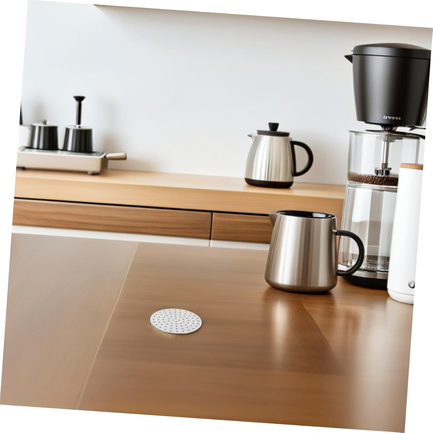 Outanaya Espresso Filter Screen Stainless Steel Coffee Mesh Filter Basket Reusable for Even Extraction Home and Office Coffee Brewing image number 3