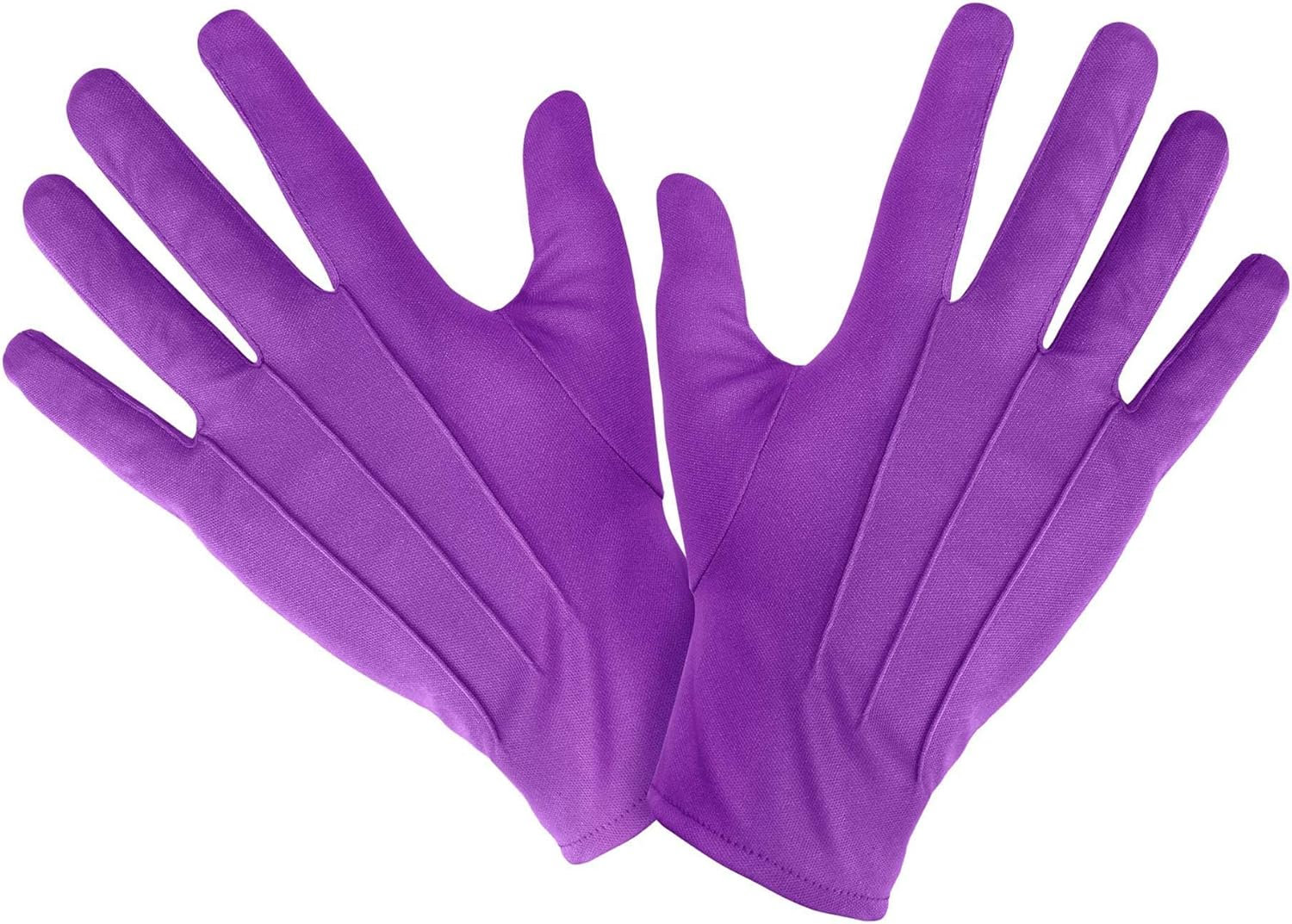 Short Purple Short Spandex & Velvet Gloves for Fancy Dress Costumes Accessory