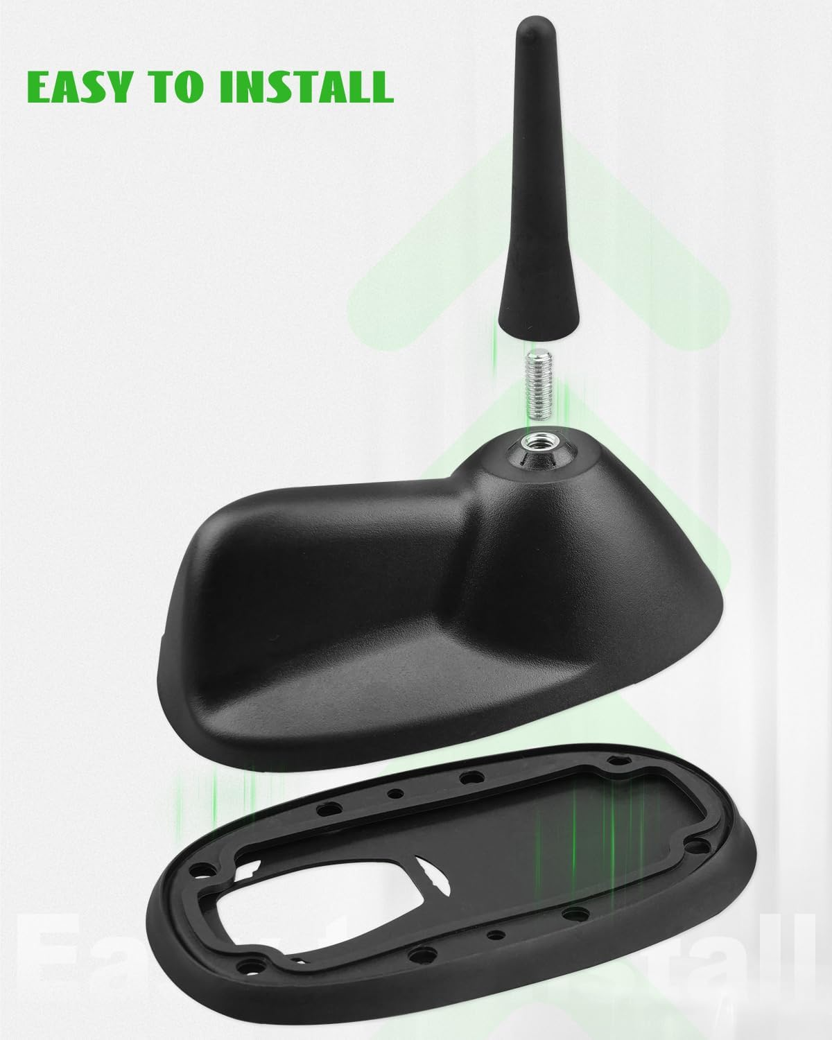 Large Type Roof Antenna Mount Base Fit for Mini Cooper Clubman S R55 2008-2015, Fit for Mini Cooper Hatchback S R56 2007-2013 Replace 65203456090, Black image number 2