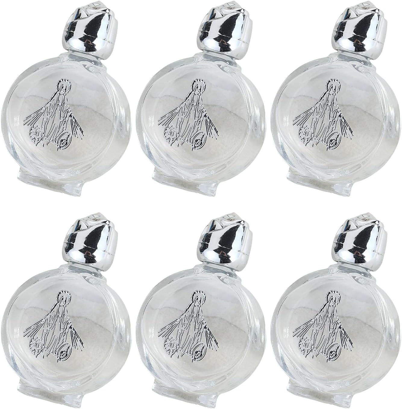 6Pcs Silver round 15Ml Crystal Water Container Travel Portable Water Bottle image number 1