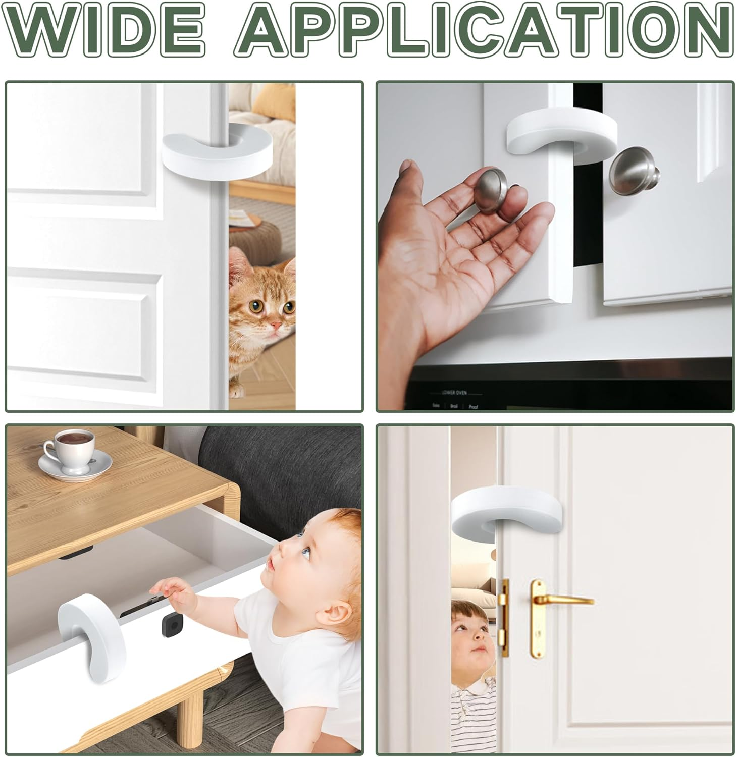 6 Pack Door Finger Pinch Guard, anti Door Slam Stopper, Cat Toddler Door Stopper, Foam Baby Child Proof Door Stopper, Baby Proofing Doors to Keep Door Open Stop Door from Slamming image number 3