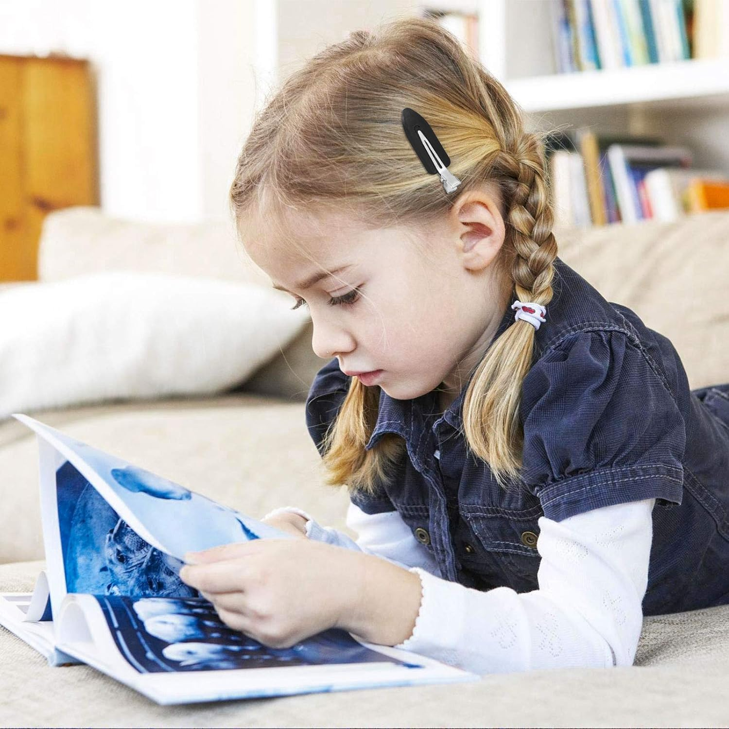 20Pcs No Bend Hair Clips, No Crease Curl Pin Clips Creaseless Hair Clips with Storage Box for Girls Women Make up Hair Styling (Pink, White, Black, Yellow, Green) image number 4