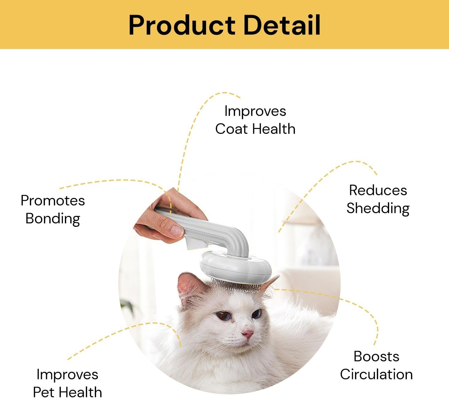 EZONEDEAL Pumpkin Cat Dog Brush, Self Cleaning Cat Brush for Shedding & Deshedding, Deep Cleaning Pet Brushes Pumpkin for Dogs, Cats, Puppy, Pet Grooming Brush Gently Removes Loose Undercoat (Green) - Green image number 3