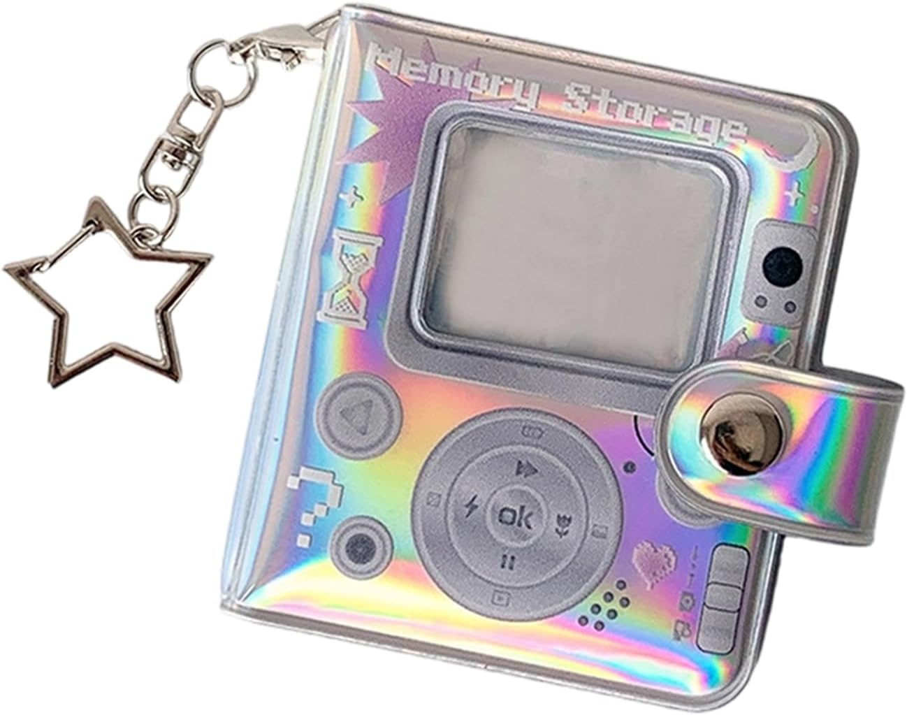 Photo Album Bag Charm - Cute Retro Double-Sided Small Portable Keychain - Kids Photo Album | for Family Kids Christmas Holiday Party Vacation Memorial Pregnancy Birth Growth Home