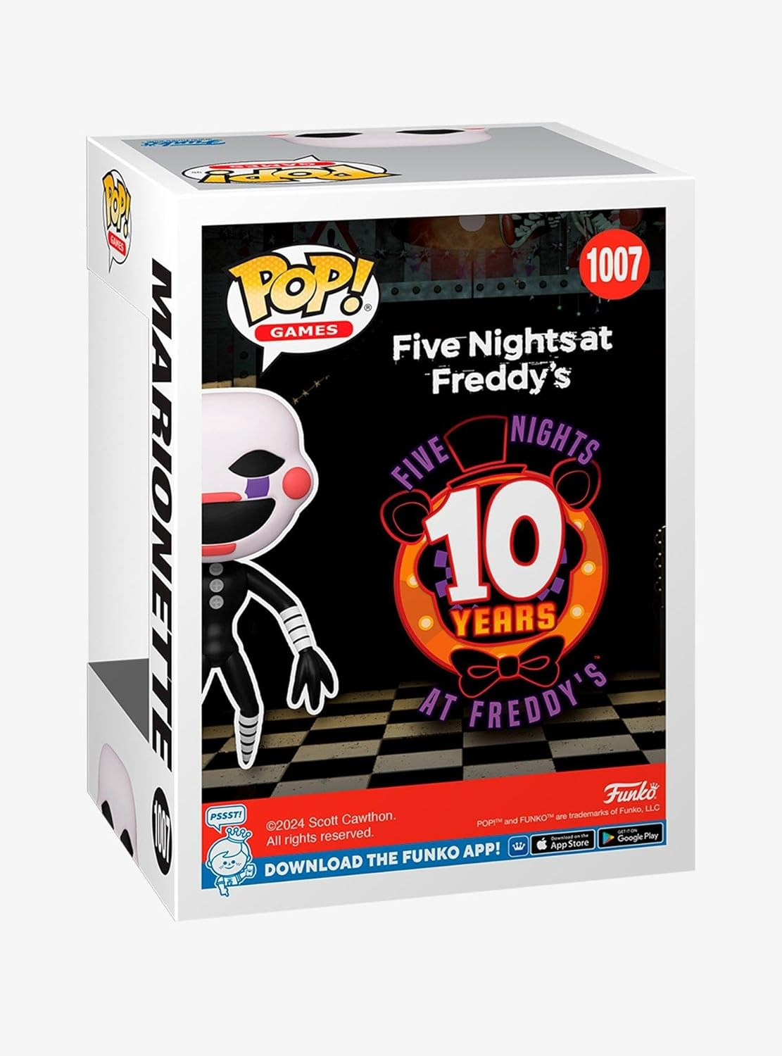 Funko Five Nights at Freddy'S 10Th Anniversary Marionette US Exclusive Pop Vinyl Figure image number 1