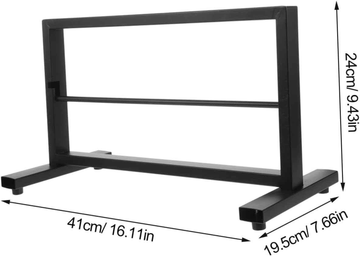 Amosfun Ribbon Holder Organizer Rack Iron Spool Storage Craft Ribbon Stand for Wrapping Paper and Sewing Supplies Single-Layer Metal Storage Display for Cake Shops and Handmade Crafts image number 4