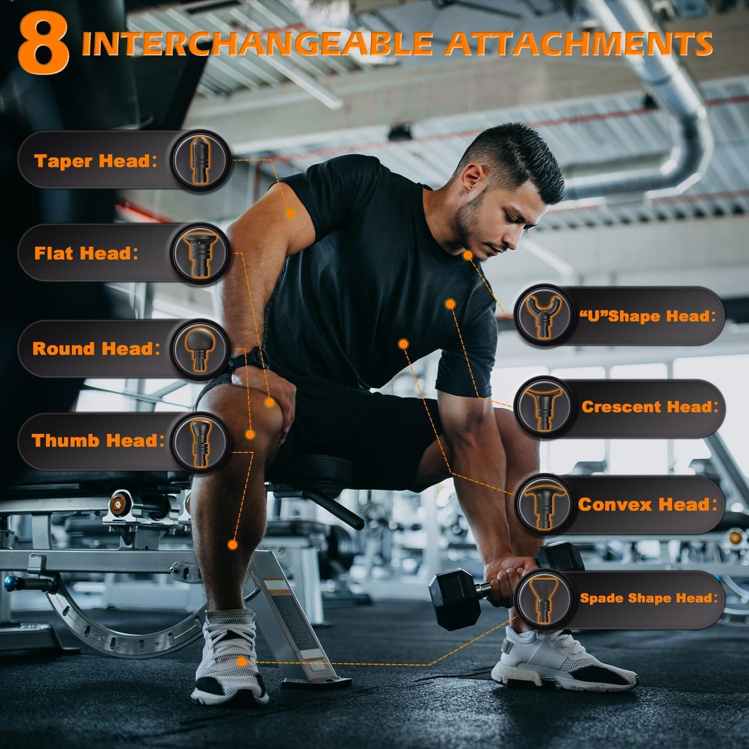 Massage Gun, 30 Speed Levels, Portable Powerful Massage Gun for Daily Use, Sports Lovers, Super Quiet High Speed Motor image number 3