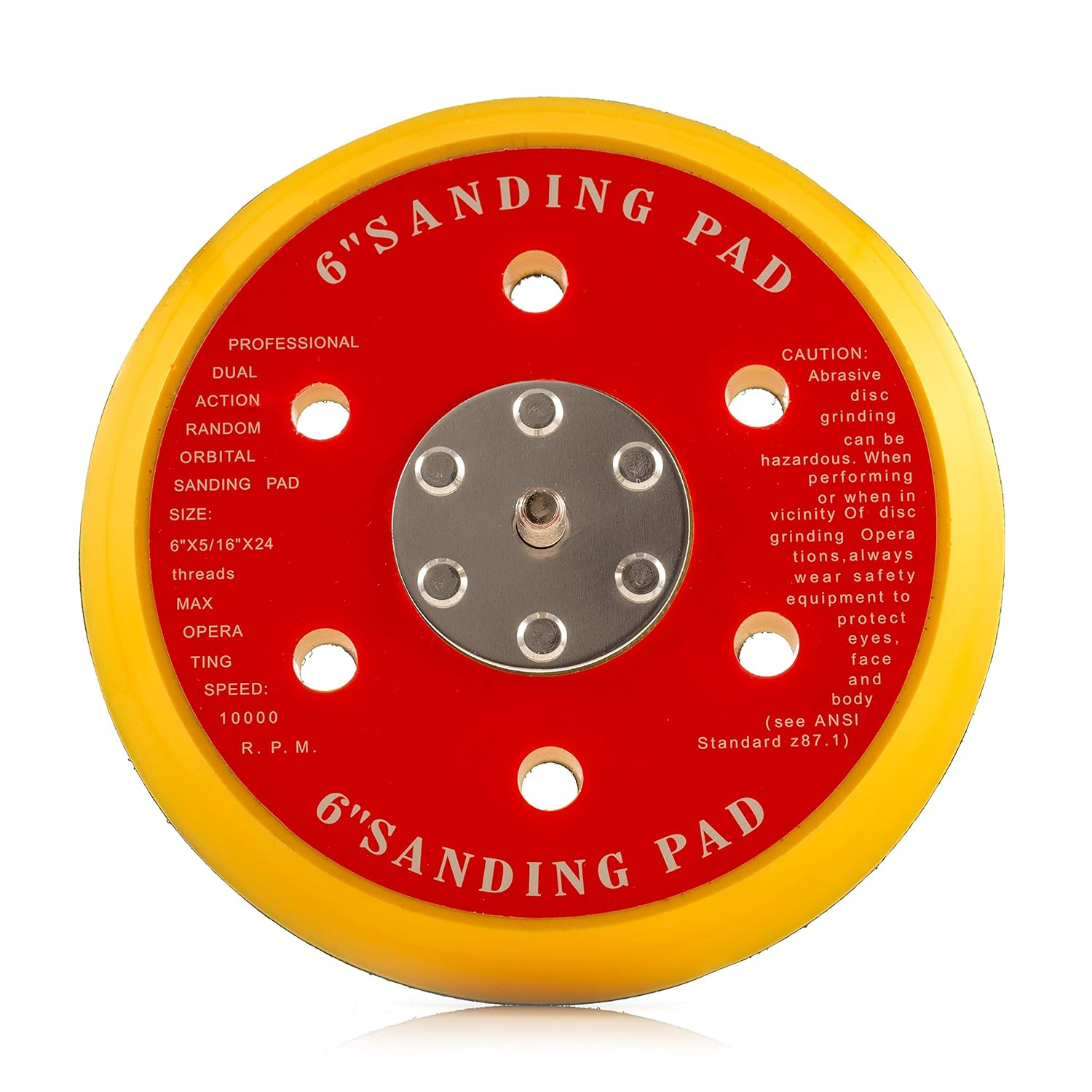 Glass Polish (150Mm) DA Dual Action Backing Pad 20Mm PU Durable Layer with 5/16''-24 Thread and 6 Extraction Vents - GP12715 image number 1