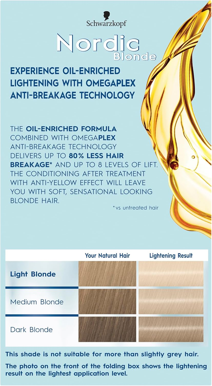 Schwarzkopf Nordic Blonde, Hair Lightener, L101 Silver Blonde
