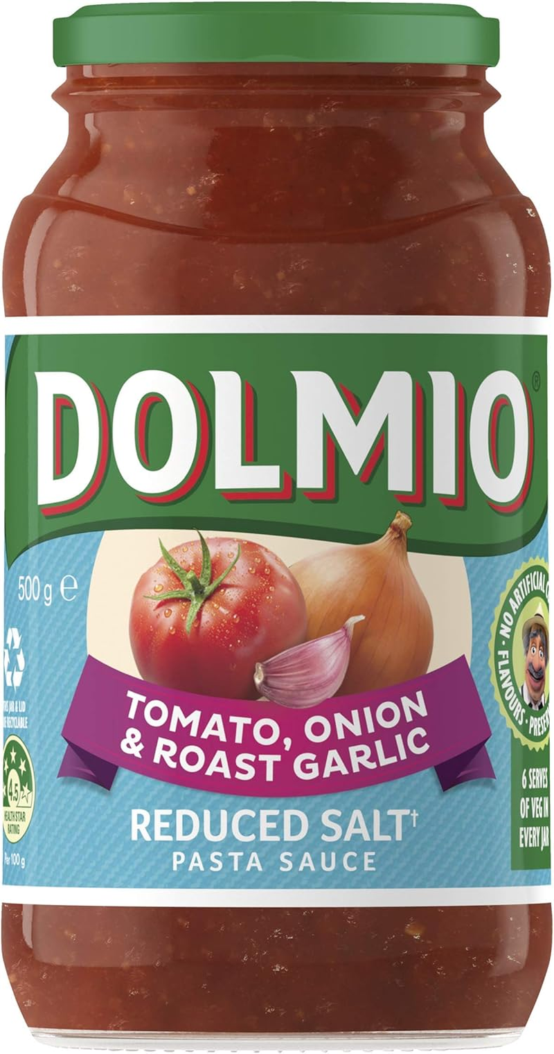 Dolmio Extra Tomato, Onion and Roast Garlic Salt Reduced Pasta Sauce 500 G (Pack of 6) image number 3
