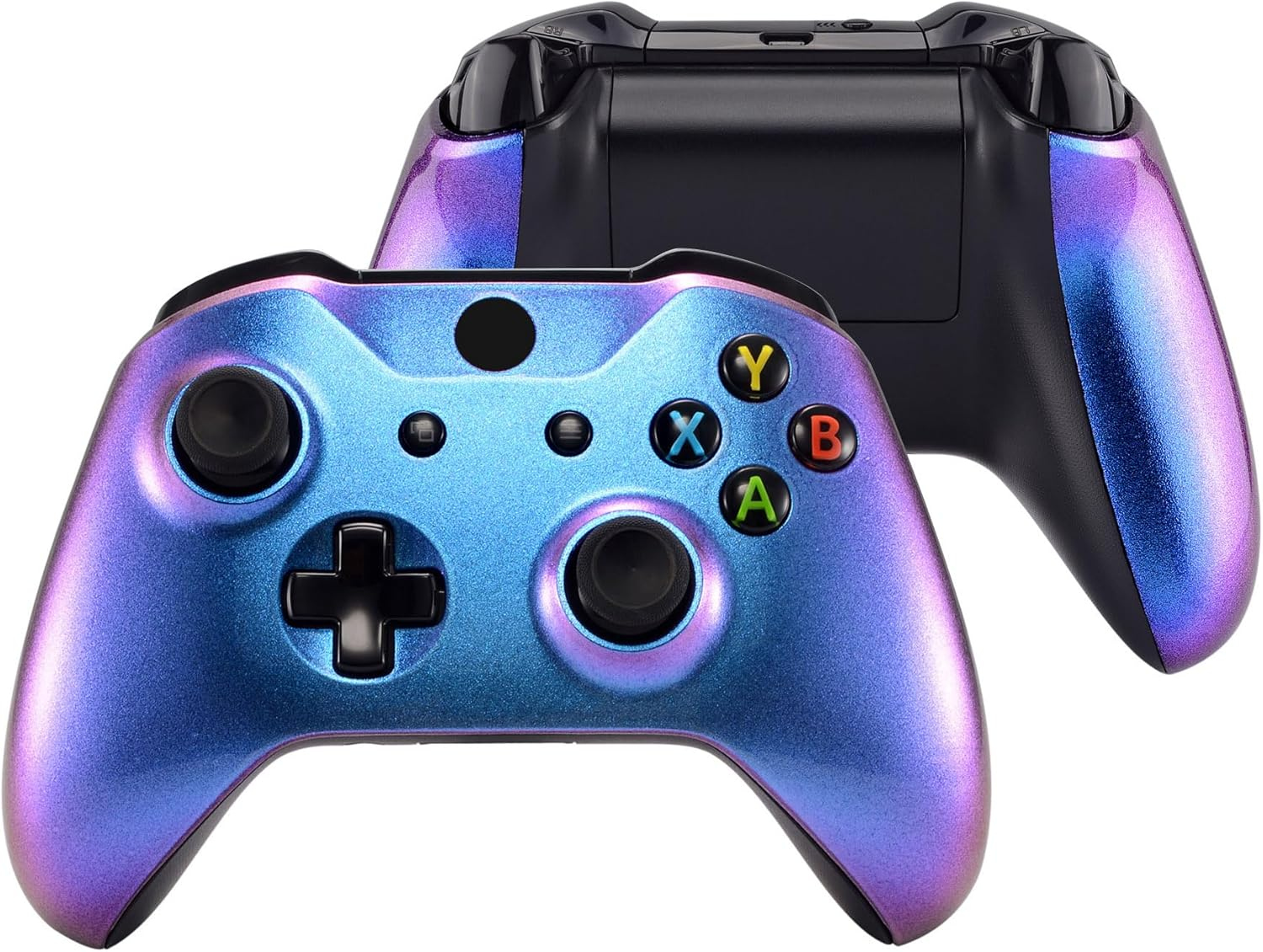 Extremerate Front Housing Shell + Side Rails Handles for Xbox One Controller (Model 1708), Cherry Blossoms Pink Replacement Faceplate Parts with Back Panels for Xbox One X & One S Controller