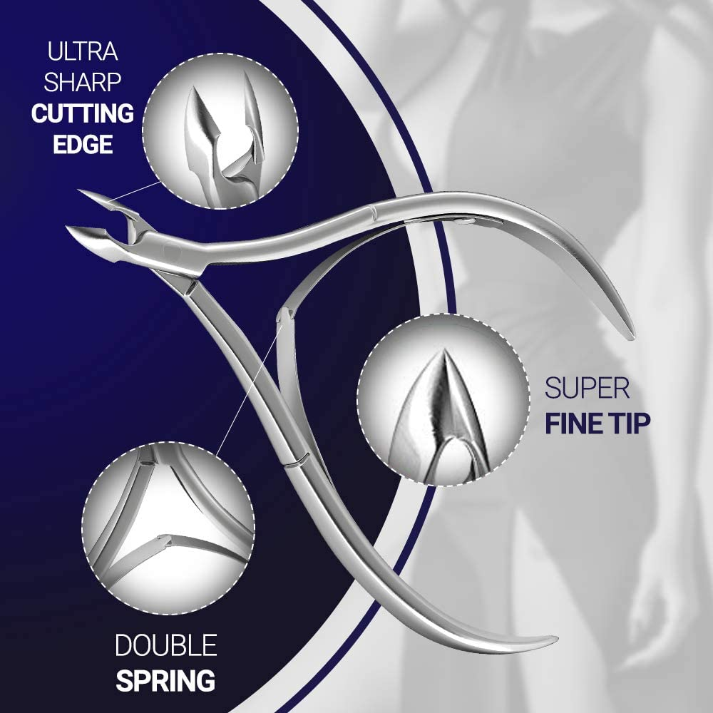 Manicure & Pedicure for Women and Men -Shear Guru: Complete Personal Care 6-Piece Grooming Kit Including Premium Nail Clippers for Thick Nails + Nail Trimmer + Tweezers and Portable Luxury Travel Case image number 3