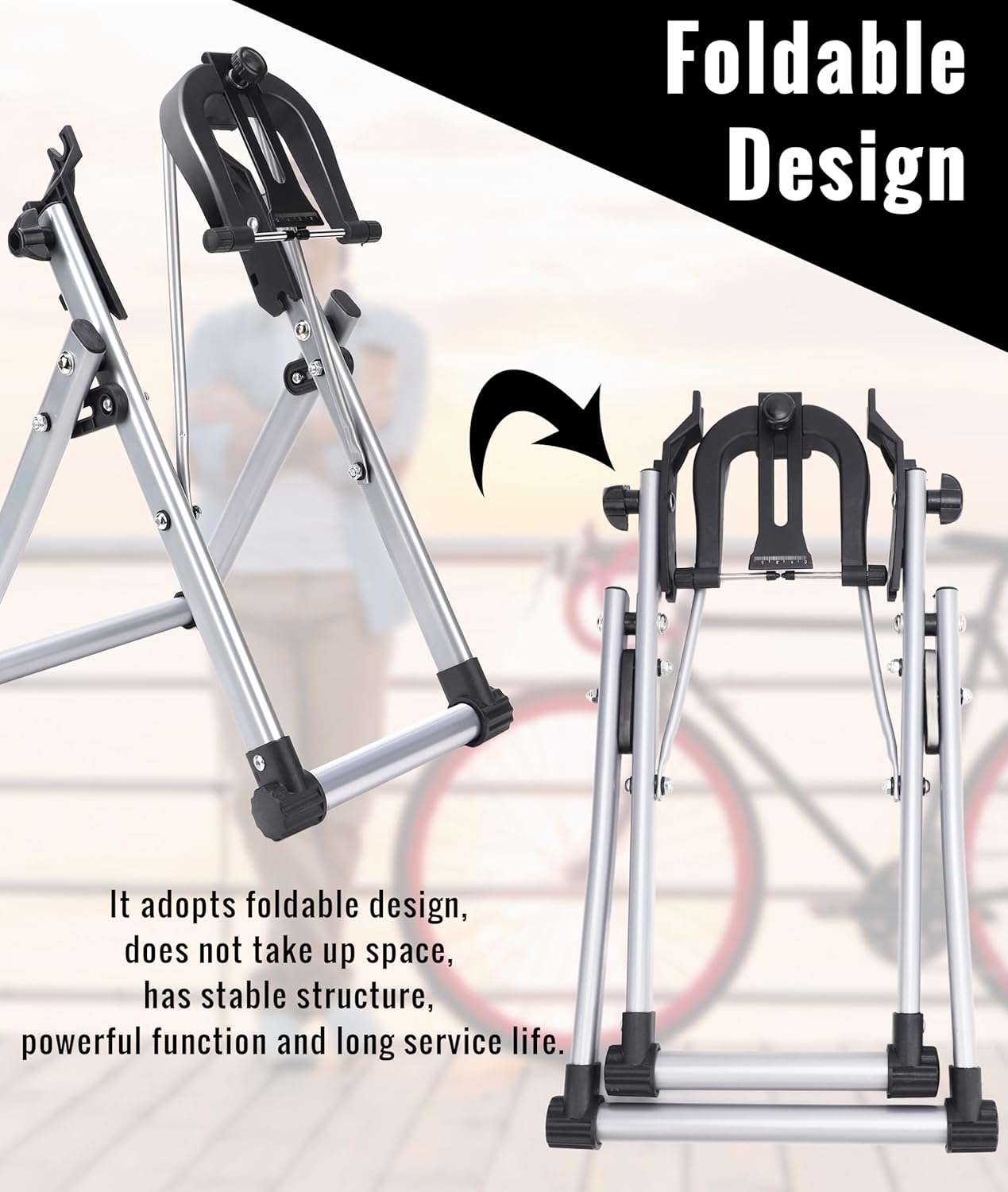 Gugxiom Wheel Pro Alignment Bracket, Aluminum Foldable Portable Wheel Balancer for 100MM Front Hub Drive, 135MM Rear Hub Drive. image number 6