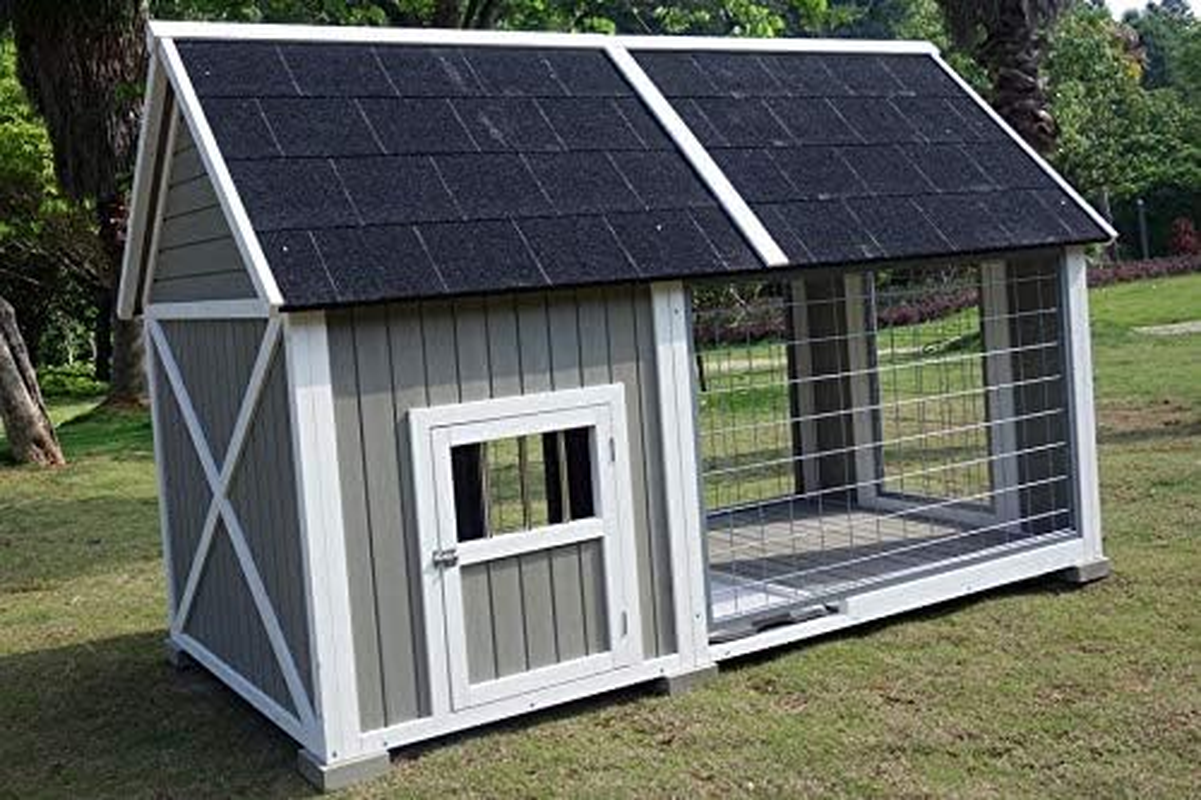 Manor Deluxe Outdoor Cat Enclosure, Grey, 210Cm X 110Cm X 130Cm, Wood, Weather Resistant, Easy Assembly, Comfortable image number 1