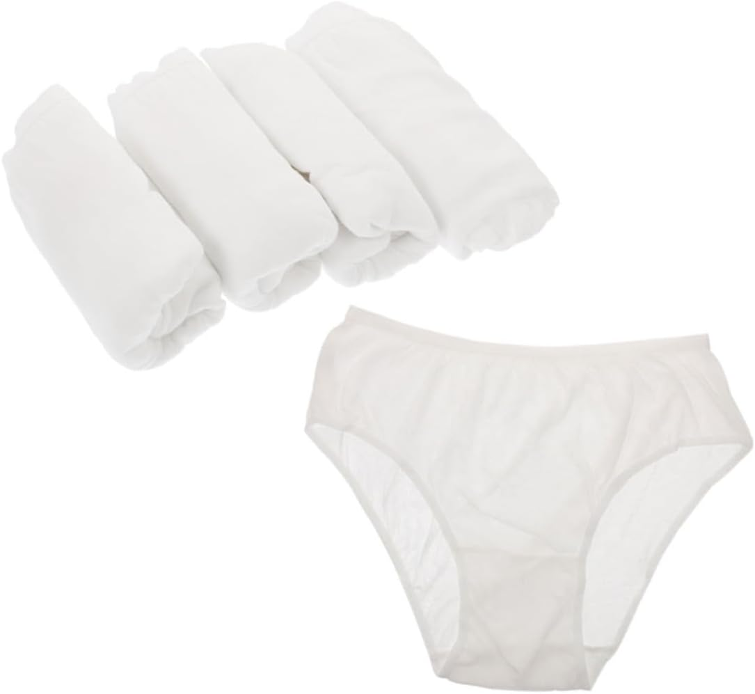 5Pcs Disposable Female Briefs XXXL Cotton Maternity Underwear Lightweight Breathable Postpartum Panties for Travel and Confinement Care White image number 1