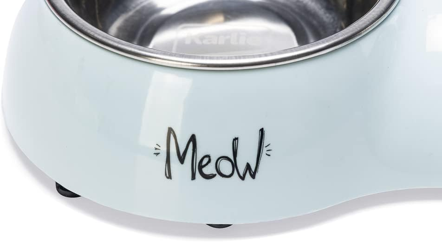 Karlie Rana Cat Bowl Dinner Set 2 Light Blue 522654 400 Ml